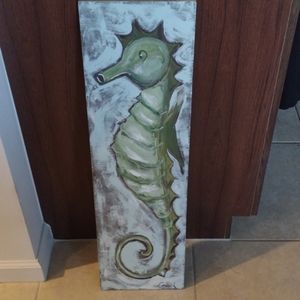 Sea horse painting-31" x 8"